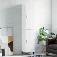 Thumbnail for Highboard Hochglanz-Weiß 34,5x34x180 cm Holzwerkstoff