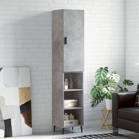 Thumbnail for Highboard Betongrau 34,5x34x180 cm Holzwerkstoff