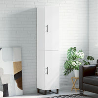 Thumbnail for Highboard Hochglanz-Weiß 34,5x34x180 cm Holzwerkstoff