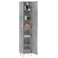 Thumbnail for Highboard Betongrau 34,5x34x180 cm Holzwerkstoff
