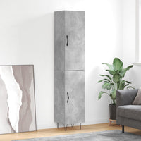 Thumbnail for Highboard Betongrau 34,5x34x180 cm Holzwerkstoff