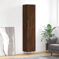 Thumbnail for Highboard Braun Eichen-Optik 34,5x34x180 cm Holzwerkstoff