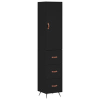 Thumbnail for Highboard Schwarz 34,5x34x180 cm Holzwerkstoff