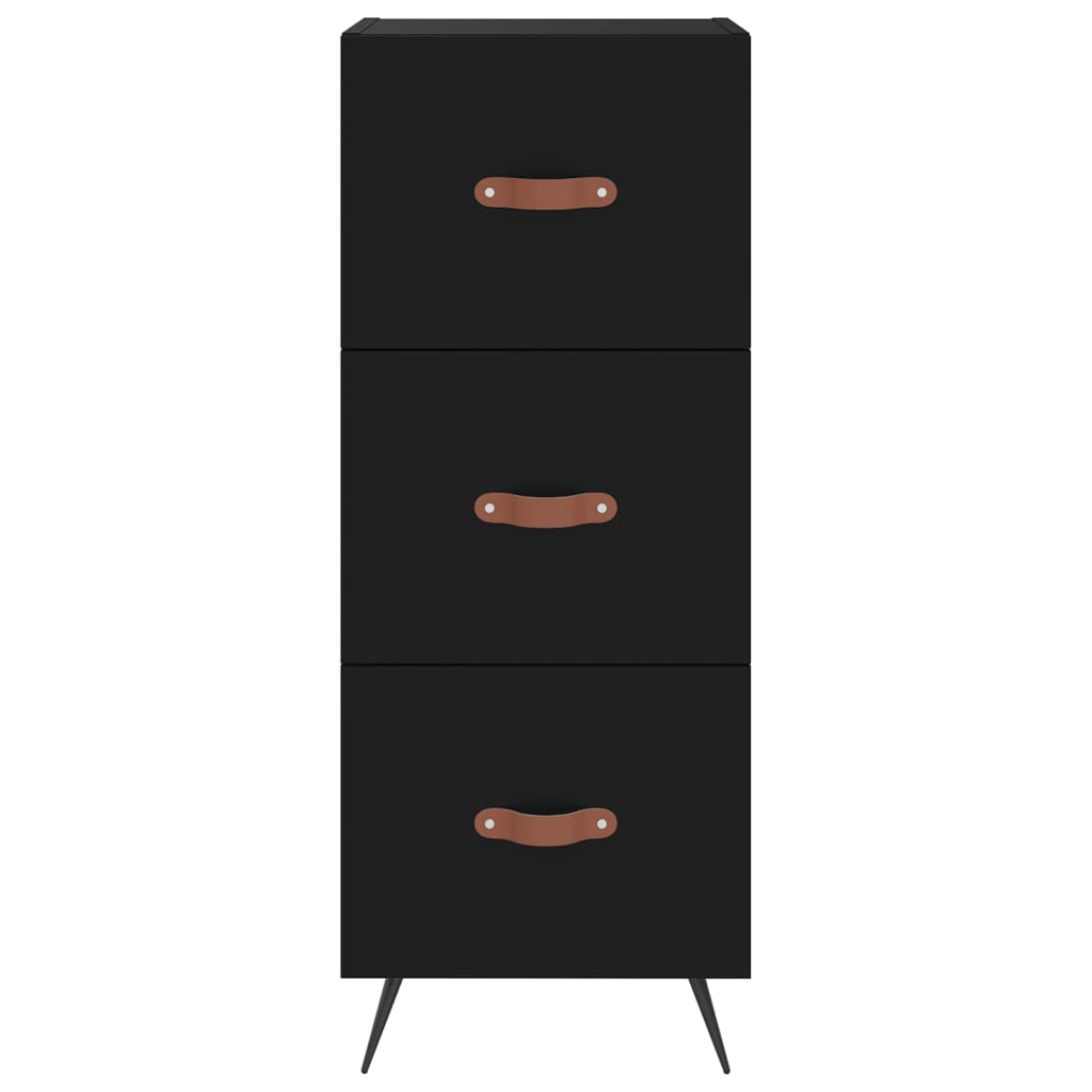 Highboard Schwarz 34,5x34x180 cm Holzwerkstoff