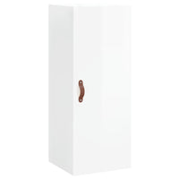 Thumbnail for Highboard Hochglanz-Weiß 34,5x34x180 cm Holzwerkstoff