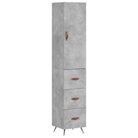 Thumbnail for Highboard Betongrau 34,5x34x180 cm Holzwerkstoff