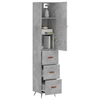 Thumbnail for Highboard Betongrau 34,5x34x180 cm Holzwerkstoff
