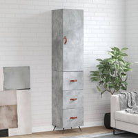 Thumbnail for Highboard Betongrau 34,5x34x180 cm Holzwerkstoff