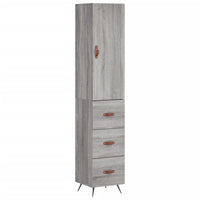 Thumbnail for Highboard Grau Sonoma 34,5x34x180 cm Holzwerkstoff