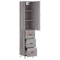 Thumbnail for Highboard Grau Sonoma 34,5x34x180 cm Holzwerkstoff