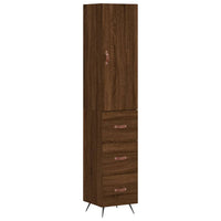 Thumbnail for Highboard Braun Eichen-Optik 34,5x34x180 cm Holzwerkstoff