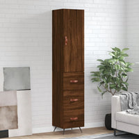 Thumbnail for Highboard Braun Eichen-Optik 34,5x34x180 cm Holzwerkstoff