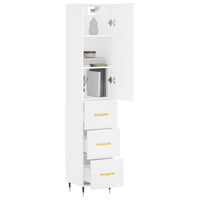 Thumbnail for Highboard Weiß 34,5x34x180 cm Holzwerkstoff