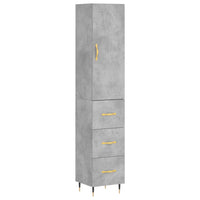 Thumbnail for Highboard Betongrau 34,5x34x180 cm Holzwerkstoff