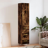 Thumbnail for Highboard Räuchereiche 34,5x34x180 cm Holzwerkstoff