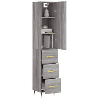 Thumbnail for Highboard Grau Sonoma 34,5x34x180 cm Holzwerkstoff