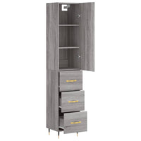 Thumbnail for Highboard Grau Sonoma 34,5x34x180 cm Holzwerkstoff