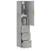 Thumbnail for Highboard Betongrau 34,5x34x180 cm Holzwerkstoff