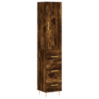 Thumbnail for Highboard Räuchereiche 34,5x34x180 cm Holzwerkstoff