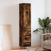 Thumbnail for Highboard Räuchereiche 34,5x34x180 cm Holzwerkstoff