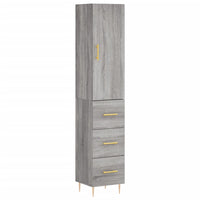 Thumbnail for Highboard Grau Sonoma 34,5x34x180 cm Holzwerkstoff