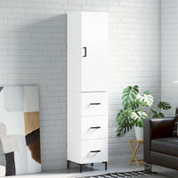 Thumbnail for Highboard Weiß 34,5x34x180 cm Holzwerkstoff