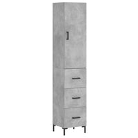 Thumbnail for Highboard Betongrau 34,5x34x180 cm Holzwerkstoff