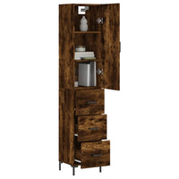 Thumbnail for Highboard Räuchereiche 34,5x34x180 cm Holzwerkstoff