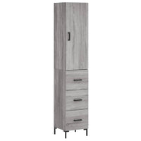 Thumbnail for Highboard Grau Sonoma 34,5x34x180 cm Holzwerkstoff