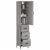 Thumbnail for Highboard Grau Sonoma 34,5x34x180 cm Holzwerkstoff