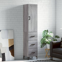 Thumbnail for Highboard Grau Sonoma 34,5x34x180 cm Holzwerkstoff