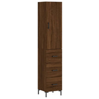 Thumbnail for Highboard Braun Eichen-Optik 34,5x34x180 cm Holzwerkstoff