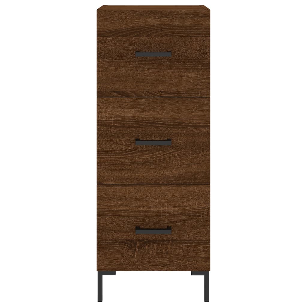 Highboard Braun Eichen-Optik 34,5x34x180 cm Holzwerkstoff