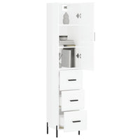 Thumbnail for Highboard Hochglanz-Weiß 34,5x34x180 cm Holzwerkstoff