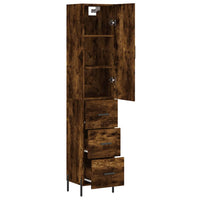 Thumbnail for Highboard Räuchereiche 34,5x34x180 cm Holzwerkstoff