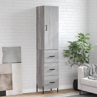 Thumbnail for Highboard Grau Sonoma 34,5x34x180 cm Holzwerkstoff