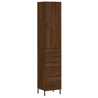 Thumbnail for Highboard Braun Eichen-Optik 34,5x34x180 cm Holzwerkstoff