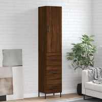 Thumbnail for Highboard Braun Eichen-Optik 34,5x34x180 cm Holzwerkstoff