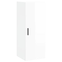 Thumbnail for Highboard Hochglanz-Weiß 34,5x34x180 cm Holzwerkstoff