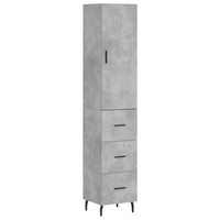 Thumbnail for Highboard Betongrau 34,5x34x180 cm Holzwerkstoff