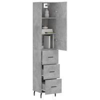 Thumbnail for Highboard Betongrau 34,5x34x180 cm Holzwerkstoff