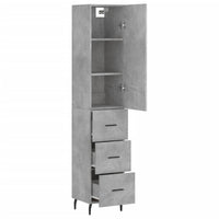 Thumbnail for Highboard Betongrau 34,5x34x180 cm Holzwerkstoff
