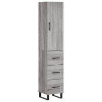 Thumbnail for Highboard Grau Sonoma 34,5x34x180 cm Holzwerkstoff