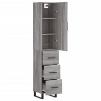 Thumbnail for Highboard Grau Sonoma 34,5x34x180 cm Holzwerkstoff