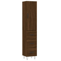 Thumbnail for Highboard Braun Eichen-Optik 34,5x34x180 cm Holzwerkstoff
