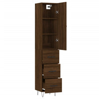 Thumbnail for Highboard Braun Eichen-Optik 34,5x34x180 cm Holzwerkstoff