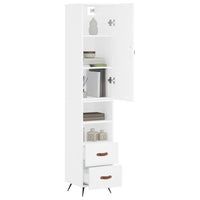 Thumbnail for Highboard Weiß 34,5x34x180 cm Holzwerkstoff