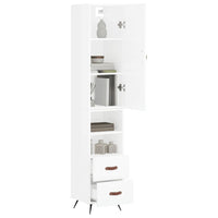 Thumbnail for Highboard Hochglanz-Weiß 34,5x34x180 cm Holzwerkstoff