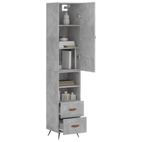 Thumbnail for Highboard Betongrau 34,5x34x180 cm Holzwerkstoff