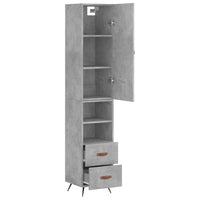 Thumbnail for Highboard Betongrau 34,5x34x180 cm Holzwerkstoff